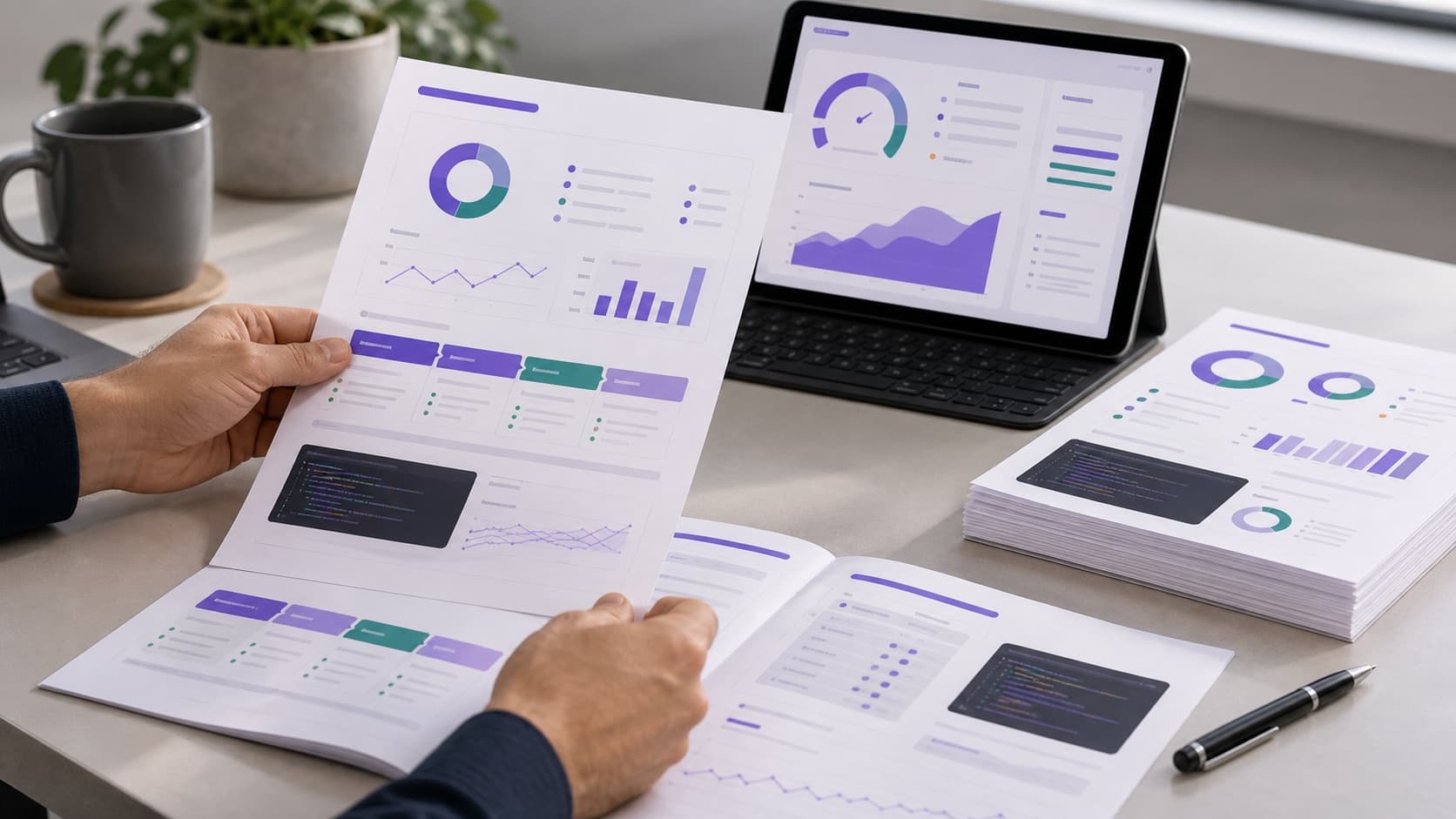 Client-ready SEO-Audit-Report mit abstrakten Scorekarten und Roadmap-Bloecken